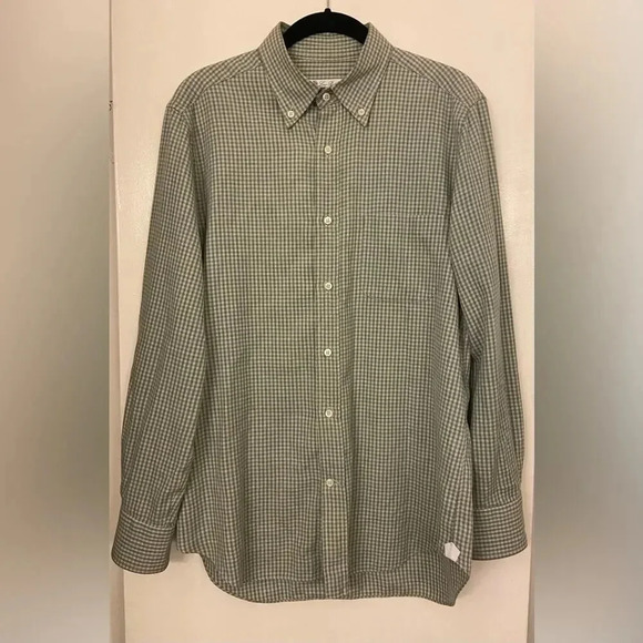 Loro Piana Collared Button Down Checkered Long Sleeve Green Size Medium - Picture 1 of 10